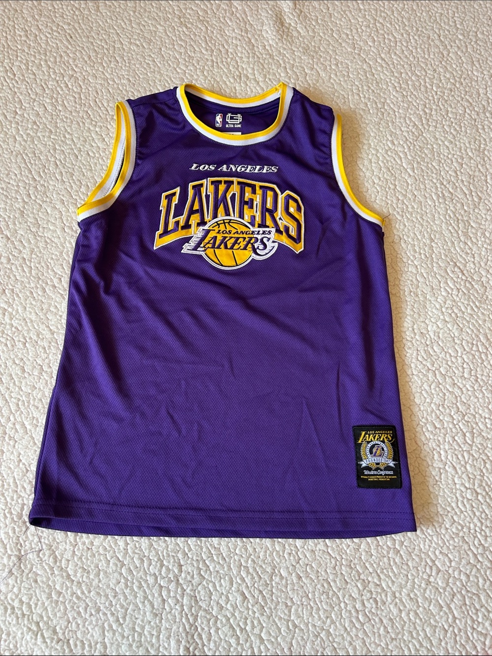 Los Angeles Lakers Kids Purple & Yellow Basketball Jersey